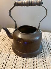 Antique Copper Teapot Wood Handle Copper Kettle Rustic decrotive  picture