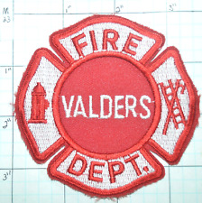 WISCONSIN, VALDERS FIRE DEPT VINTAGE PATCH picture
