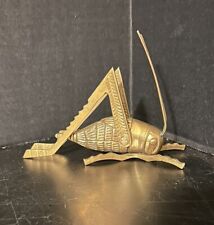 Brass Cricket Grasshopper Locust Insect Figurine picture