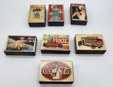 Vintage Coca-Cola, Pepsi Cola,  Dr. Pepper, Moxie Soft Drink Matches-7 Boxes picture