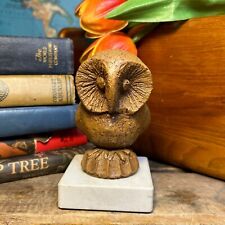 Vintage Carved Owl on Marble Base picture