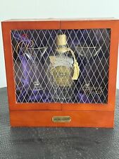 Crown Royal Special Reserve Wood Acrylic Hinged Door Display Cabinet Glass Set picture