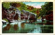 Mineral Wells, Texas, The Grottoes On Lovers' Retreat, Postcard 1938 Postmark picture