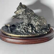 Terrell O'Brien Bronze Sculpture of Grizzly Bear Fishing Salmon, Signed picture