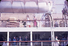 sl44  Original Slide 1962 Passenger ship in harbor 299a picture