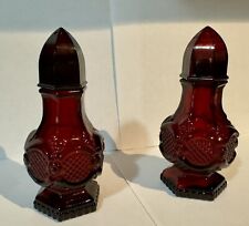 Avon 1876 Cape Cod Ruby Red Collection Salt & Pepper Set picture