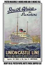 11x17 POSTER - 1928 South Africa for Sunshine Union Castle Line picture