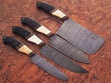 4 Pc's Beautiful hand made Damascus steel Chef/Kitchen knife Set. (ZE-1010-BH) picture
