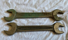 Two Vintage Indestro Open End Wrenches Chicago USA  733 (1