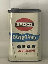 Amoco outboard motor oil can,vintage from the 1950s with graphics,fair shape. picture