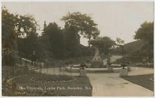 The Fountain, Locke Park, Barnsley, South Yorkshire, England 1925 RPPC picture