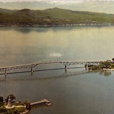 Postcard VT Lake Champlain Bridge at Chimney Point Vermont Dexter Press 1960s picture