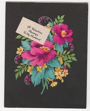 Valentine Vintage Card Hallmark Hall Brothers Midcentury To Husband 15 V609-6 picture