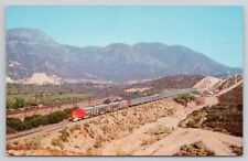 Santa Fe Streamliner Train El Cajon Pass San Bernardino California Postcard picture