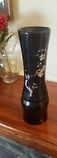 Vintage Japanese Lacquered Wood Vase (7.5 in) picture