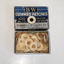 Vintage Office Supplies B-W Gummed Patches For Loose Leaf Sheets Made in USA picture
