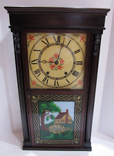 Antique American Wood Works Weights Driven 30-Hour Clock, Time/Strike picture
