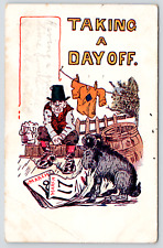 Postcard Taking a Day Off Posted Oct 10 1908 picture