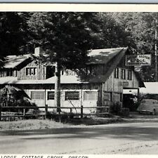 c1940s Cottage Grove, OR Anlauf Motor Lodge Hotel Inn Cabin Litho Photo Car A201 picture
