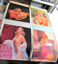4 1957-62 RISQUE PINUP Nude Calendar Top Samples A. Fox, Play boy's Playmate picture