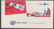 United Air Lines VIP Vacations envelope 1950s picture