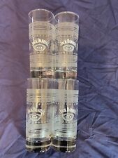 2023 NEW Set (4) Jack Daniels No. 7 Whiskey, Etched, Holiday Snowflakes Glasses picture