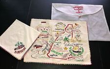 NEW HAMPSHIRE Kitchen Embroidered Placemat NAPKIN set Wall Art By Catstudio picture