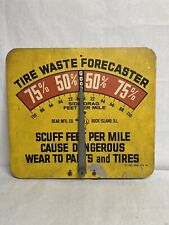 Original 1961 Bear Mfg Co Tire Waste Forecaster Metal Sign with Gauge Good Color picture