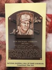 RICHIE ASHBURN POSTCARD - BASEBALL HALL OF FAME INDUCTION PLAQUE COOPERSTOWN picture