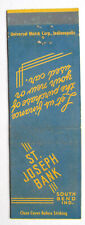 St. Joseph Bank - South Bend, Indiana 20 Strike Bank Matchbook Cover Matchcover picture