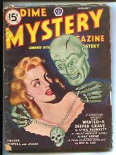 Dime Mystery 1/1946-Popular-Ghoul & skull cover-weird menace stories-Matt Mer... picture