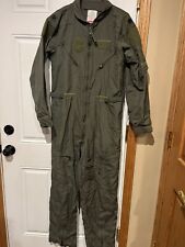US MILITARY CWU-27/P Sage green Flyers Nomex Pilot Flight Suit Size 42R Maj LCDR picture