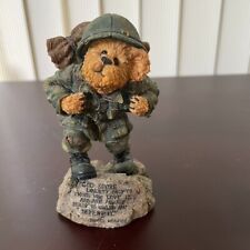 Boyds Bears Bearstone 1E G.I. Bruin Stand Up for Freedom Resin Retired #228387 picture