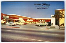 TownHouse Travelodge MacArthur Blvd 1950's Cars Oakland California Postcard picture