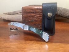 Buck Knife 112 Sheath with German Steel Cherokee Nickel Grooved knife *Clean* picture