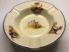 VINTAGE - ASHTRAY - ENOCH WEDGWOOD - hunting dogs - castle - 5 1/4