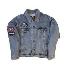 Vintage Harley Davidson Denim Jean Jacket Size XL picture