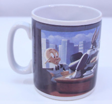 VTG 1994 Warner Bros Looney Tunes LARGE Mug Workaholic Bugs Daffy Duck Fudd picture