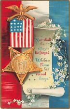 Clapsaddle Patriotic Postcard GAR Decoration Day Medal Signed  c 1908    A4 picture