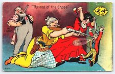 Comic Card, Leap Year Lemon, The End of the Chase, Bachelor Surrendering DB 1908 picture