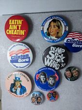 Clinton Gore campaign button Lot of 10 pinbacks buttons political picture