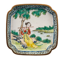 A Chinese Canton Enamel Decorated Landscape Dish picture