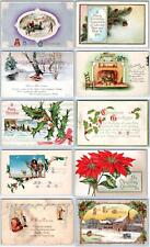 LOT/10 ANTIQUE CHRISTMAS VINTAGE POSTCARDS*EARLY 1900's*CONDITION VARIES #7 picture
