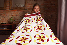 Handmade Patchwork FINISHED QUILT - Great Graphic spring time look picture