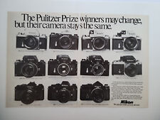 Nikon Cameras Used By Pulitzer Prize Winners 1984 Orig Ad Natural History ~8x11