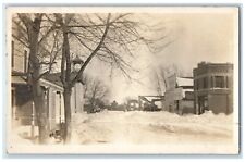 Vernon Center Minnesota MN Postcard RPPC Photo Winter Scene Houses Scene c1910s picture