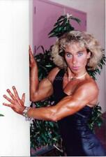 FEMALE BODYBUILDER 80's 90's FOUND PHOTO Color MUSCLE WOMAN Portrait EN 16 18 U picture