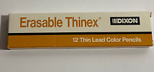 New Vintage Dixon Thinex Color Pencils - YELLOW No. 474-T Erasable 12 Total picture