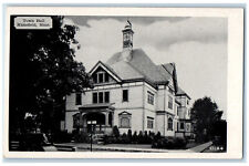 c1940's Town Hall Entrance Mansfield Massachusetts MA Skinner & Son Postcard picture