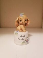 Vintage Baby Elephant With Flowers 